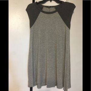 Charlotte Russe Gray long flow tank